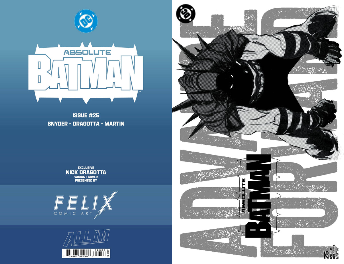 Absolute Batman #25 Felix Comic Art Nick Dragotta Design Cardstock Exclusive - Supra Sneakers