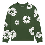Denim Tears Long Sleeve Cotton Wreath Tee Green - Image 1