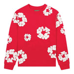 Denim Tears Long Sleeve Cotton Wreath Tee Red - Image 1