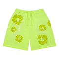 Denim Tears Mono Baumwollkranz Sweatshorts Neongrün