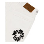 Denim Tears The Cotton Wreath Jean Short White - Supra Sneakers - Image 3