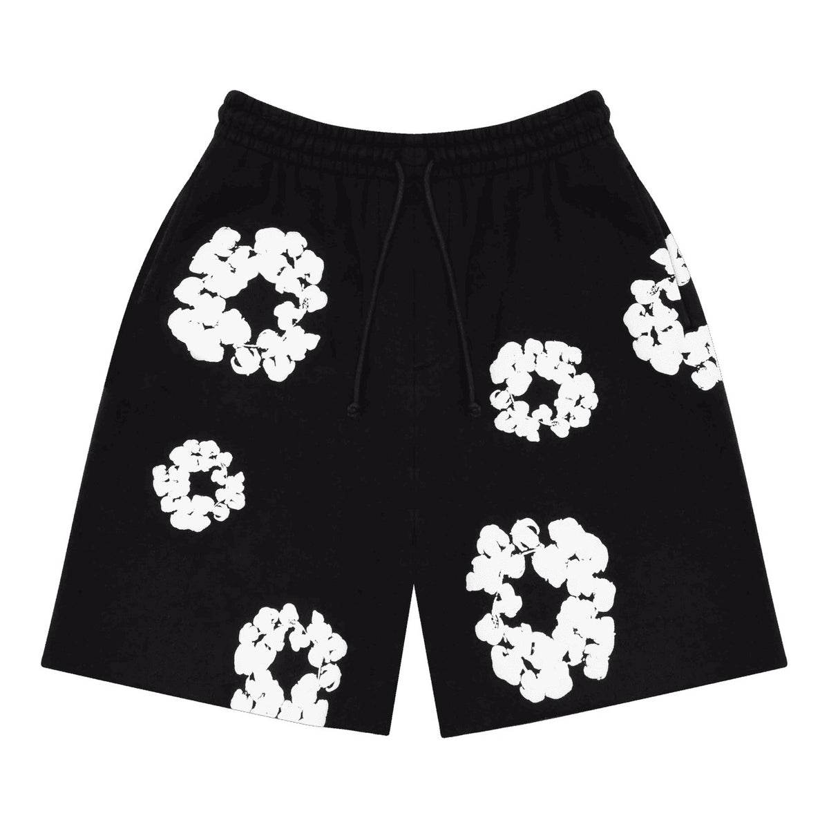 Denim Tears The Cotton Wreath Sweat Shorts Black - Supra Sneakers