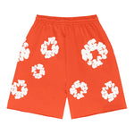 Denim Tears The Cotton Wreath Sweat Shorts Orange - Supra Sneakers - Image 2