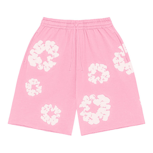 Denim Tears The Cotton Wreath Sweat Shorts Pink - Supra Sneakers