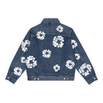 Denim Tears x Levi's Wreath Jean Jacket Dark Wash - Supra Sneakers - Image 2