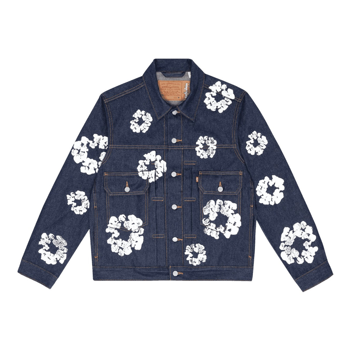 Denim Tears x Levi's Wreath Jean Jacket Raw Selvedge - Supra Sneakers