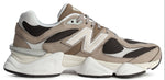Brown and white sneaker with New Balance logo on a white background - Image 1