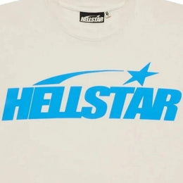 Hellstar Studios T-Shirt Classica Beige e Azzurro Chiaro