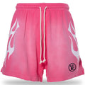 Hellstar Shorts a fiamma Rosa e Bianco