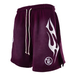 Hellstar Flame Shorts Purple Brown - Image 3