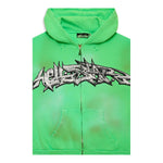 Hellstar Graffiti Zip-Up Hoodie Green - Image 3