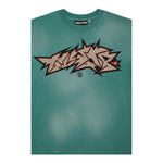 Hellstar Green Crack Print T-Shirt - Image 3