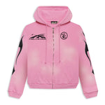 Hellstar Sports Flame Zip-Up Hoodie Pink (Valentine's Day) - Image 1