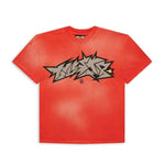 Hellstar Sports Red Crack Print T-Shirt - Supra Sneakers - Image 1