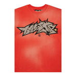 Hellstar Sports Red Crack Print T-Shirt - Supra Sneakers - Image 3