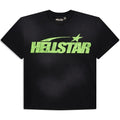 Hellstar Studios T-shirt Classica con Stampa Crepata Nero e Verde