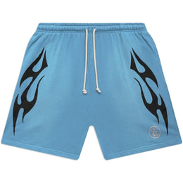 Hellstar Studios Shorts Blu a Fiamma