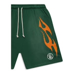 Hellstar Studios Flame Shorts Green - Image 3