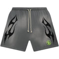 Hellstar Studios Flame Shorts Grau & Grün