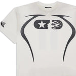Hellstar Studios Warm Up T - Shirt White - Supra Sneakers - Image 1