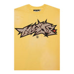 Hellstar Yellow Crack Print T-Shirt - Image 3
