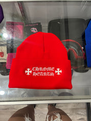 Chrome Hearts Logo Beanie Red, Hat - Supra Sneakers