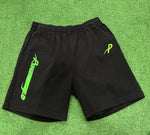 Psychworld Black Canvas Shorts Lime Green Logo, Shorts - Supra Sneakers - Image 4