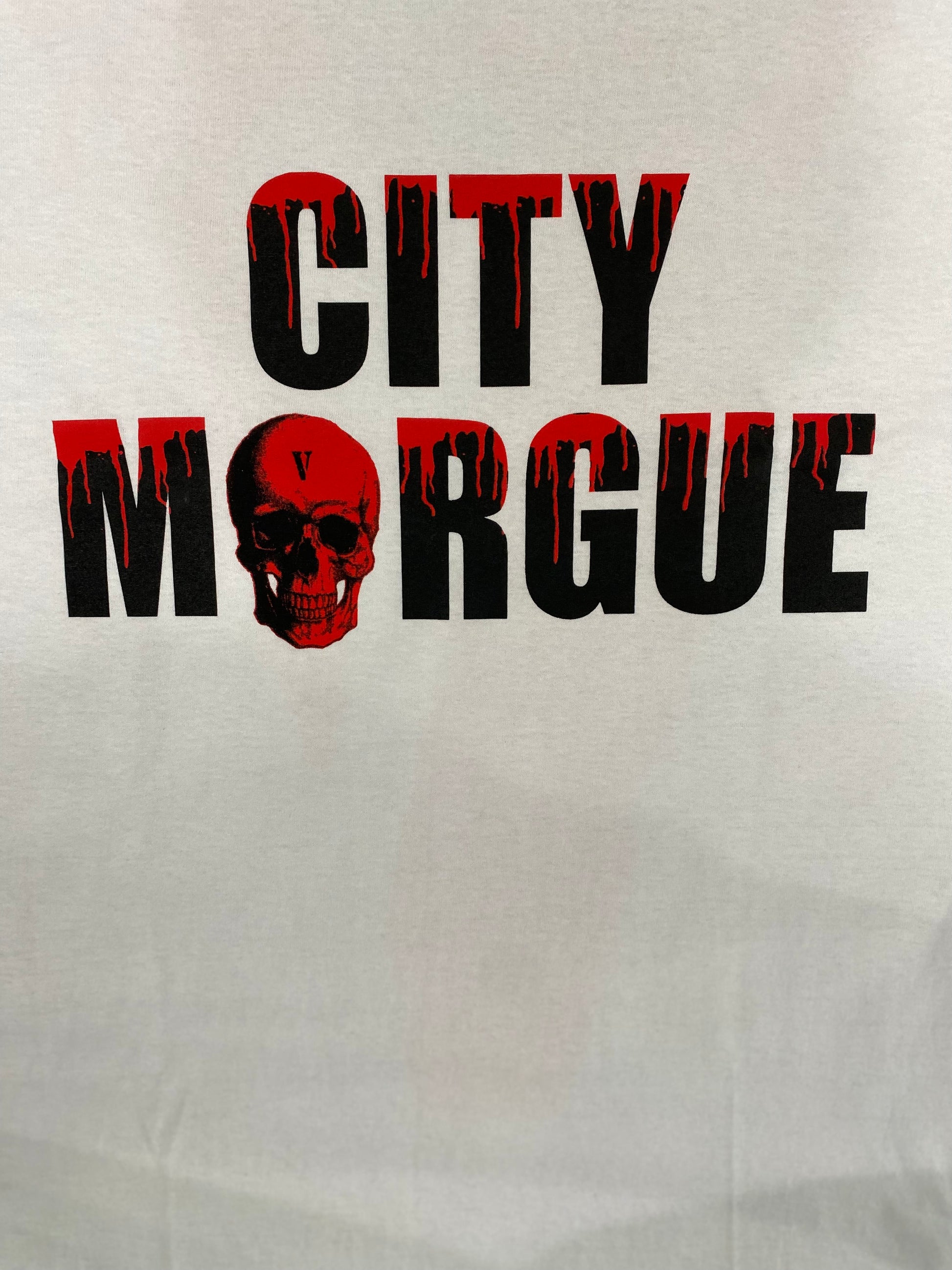 VLONE City Morgue Drip Tee White (VLON-T115) 2019 Men's Size S-XL