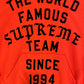 Supreme Team Flocked Hooded Sweatshirt Bright Red, Sweatshirt - Paroissesaintefoy Sneakers Sale Online