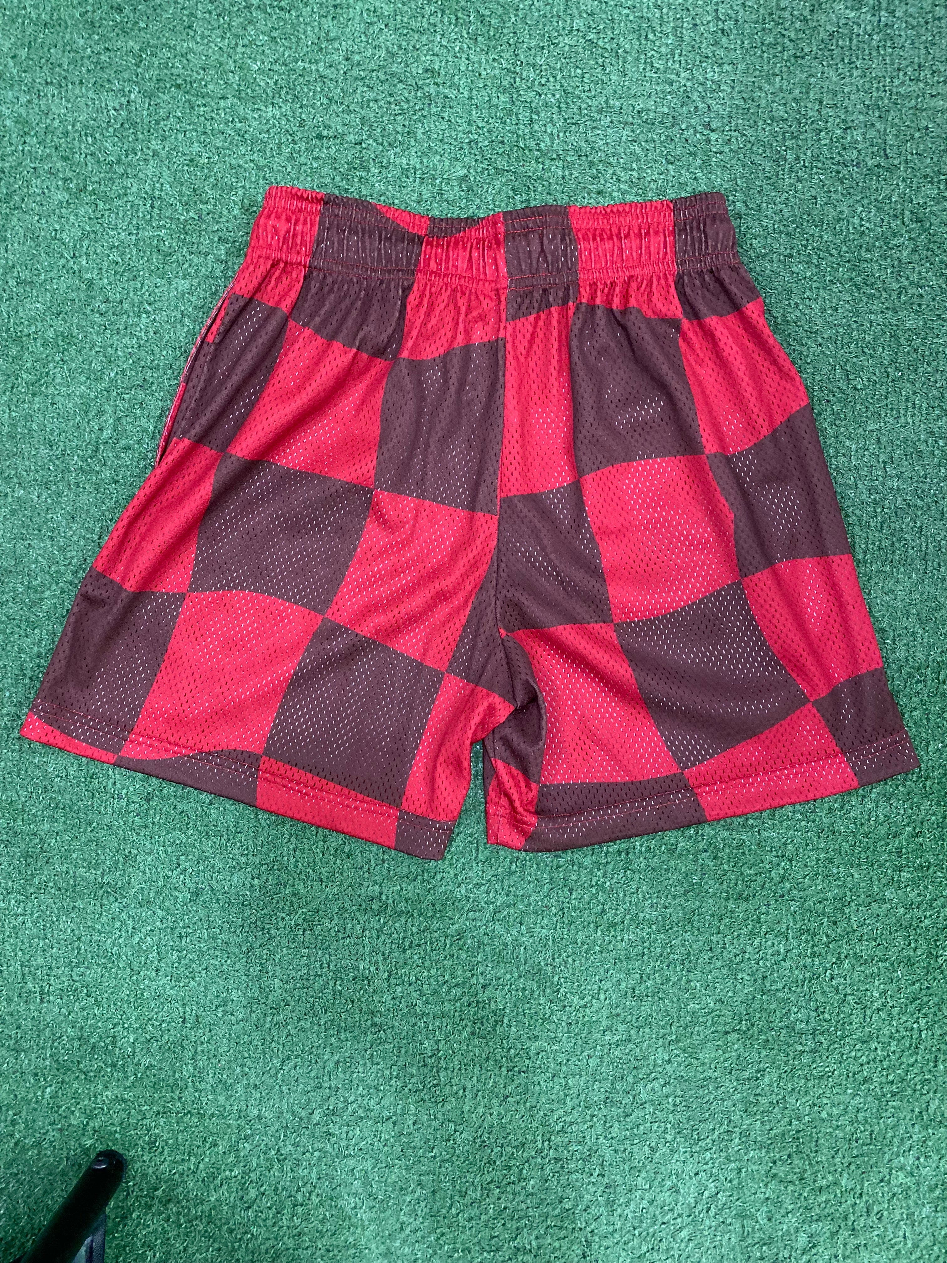 Eric Emanuel EE Basic Plaid Short Red / Chocolate, Shorts - Supra Sneakers