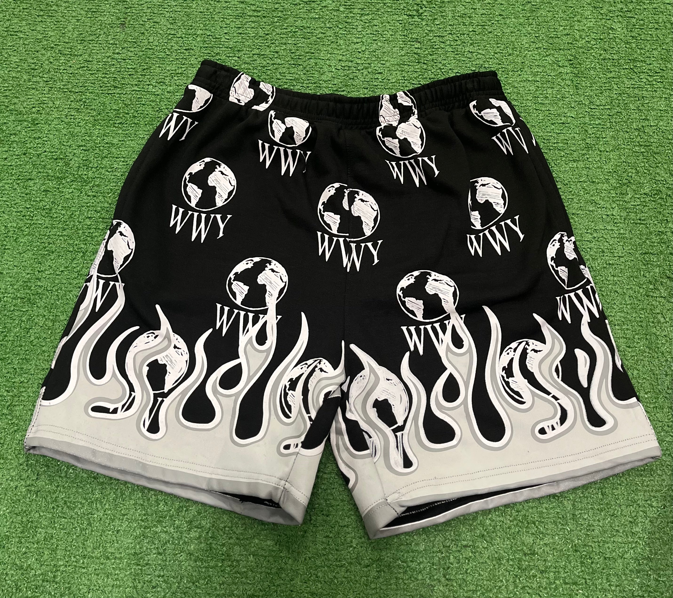 WWY Flame Shorts Black, Shorts - Supra Sneakers