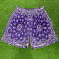 Bravest Studios Purple Paisley Shorts, Shorts - Supra Sneakers