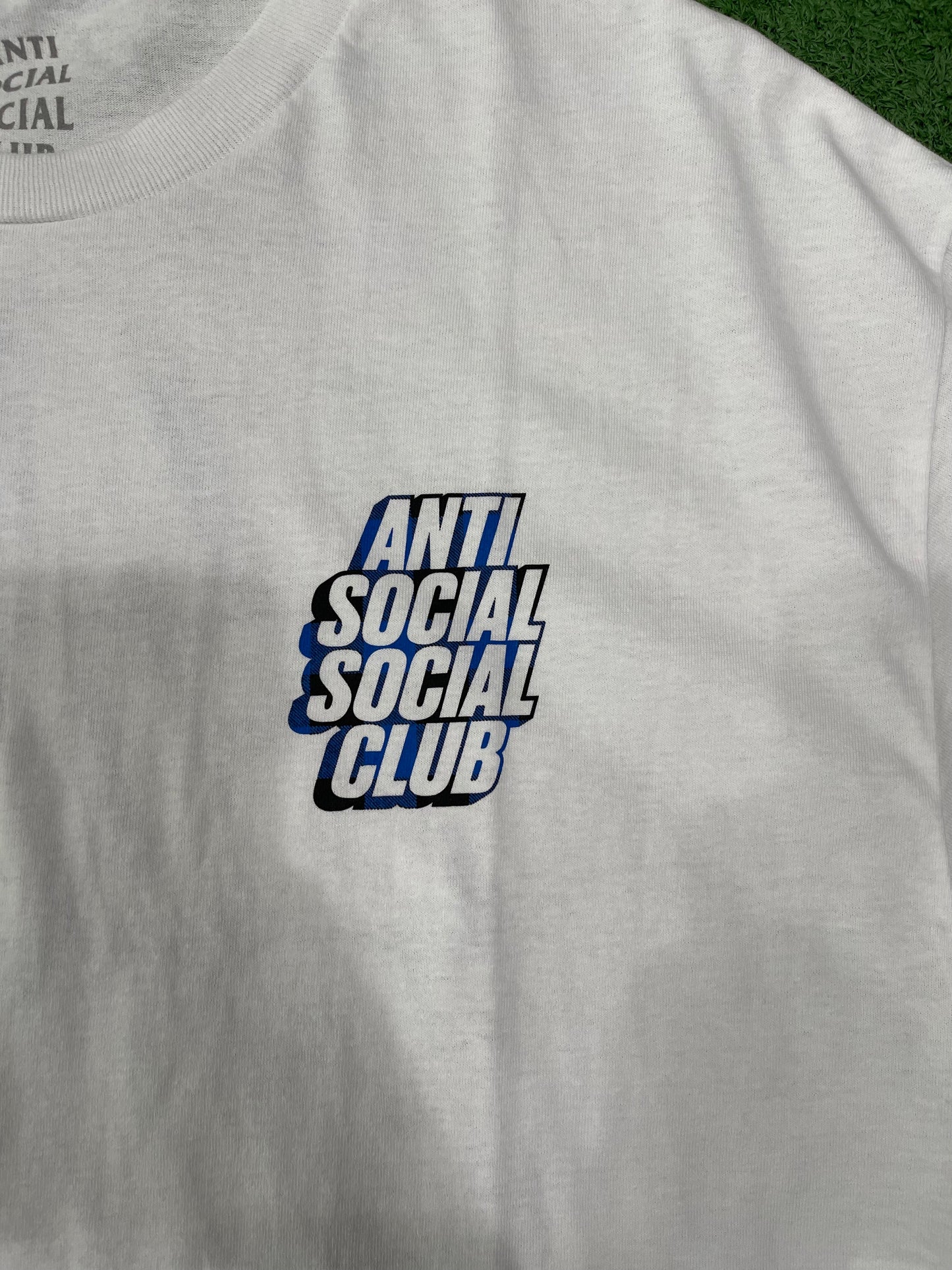 Anti Social Social Club Plaid Blue Tee White, T-Shirt - Sneakersbe Sneakers Sale Online