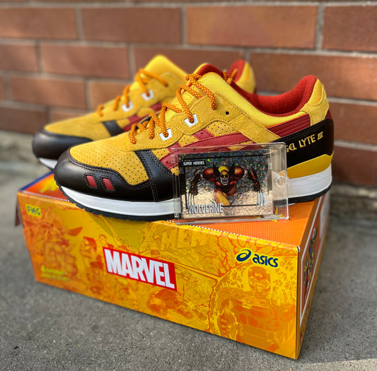 ASICS Gel-Lyte III '07 Remastered Kith Marvel X-Men Wolverine 1980 Opened Box (Silver Trading Card Included), Sneaker - Supra Drops Sneakers