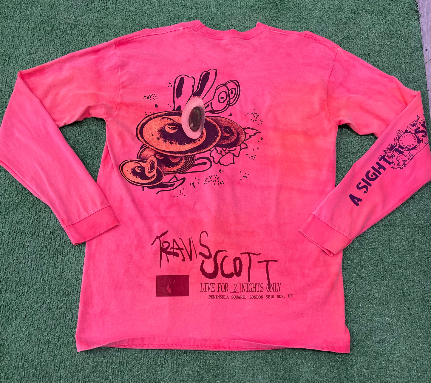 Travis Scott O2 Live Long-Sleeve Pink Tie-Dye, T-Shirt - Supra Sneakers