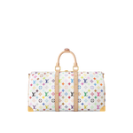 Louis Vuitton x Takashi Murakami Keepall Bandouliere 45 White Multicolored - Image 4