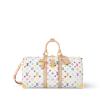 Louis Vuitton x Takashi Murakami Keepall Bandouliere 45 White Multicolored - Image 1