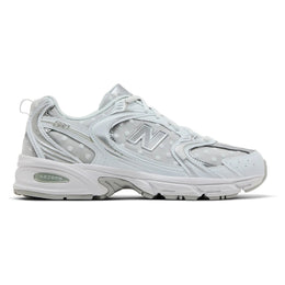 New Balance 530 Weiß und silber-metallisch mit Polka-Dots