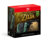 Nintendo Switch 2 The Legend of Zelda 40th Anniversary Edition in green and gold with Triforce dock, on a white background - Image 2