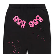 Sp5der Angel Number Sweatpant Black & Pink