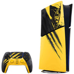 PlayStation 5 Digital Edition Marvel's Wolverine Battle Yellow Limited Edition bundle in yellow and black, on a white background - Image 2