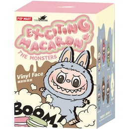 Pop Mart Labubu The Monsters Pendentino in Vinile e Peluche Macaron Emozionante, Singola Scatola Ciega