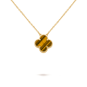 Van Cleef & Arpels Vintage Alhambra pendant 18K yellow gold, Tiger Eye