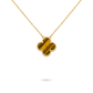 Van Cleef & Arpels Vintage Alhambra pendant 18K yellow gold, Tiger Eye