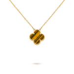 Van Cleef & Arpels Vintage Alhambra pendant 18K yellow gold, Tiger Eye - Image 1