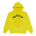 Sp5der Legacy Web Hoodie Yellow - Image 1