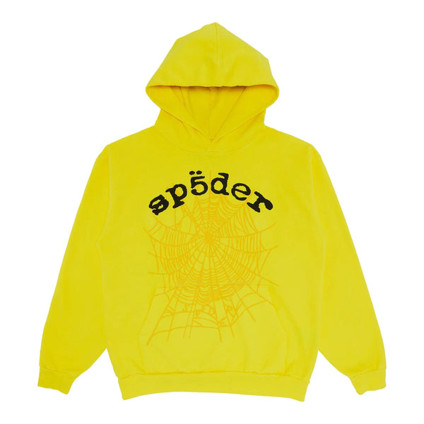 Sp5der Legacy Web Hoodie Yellow