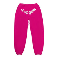 Sp5der Legacy Web Sweatpants Pink & White