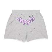 Sp5der OG Web Logo Sweat Short Heather Grey - Supra Sneakers