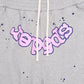 Sp5der OG Web Logo Sweat Short Heather Grey - Supra purple Sneakers